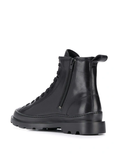 Camper Brutus Leather Boots In Black