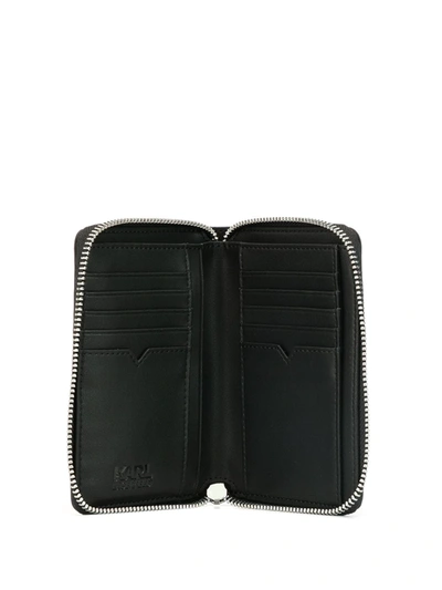 Shop Karl Lagerfeld K/ikonik Folding Wallet In Black