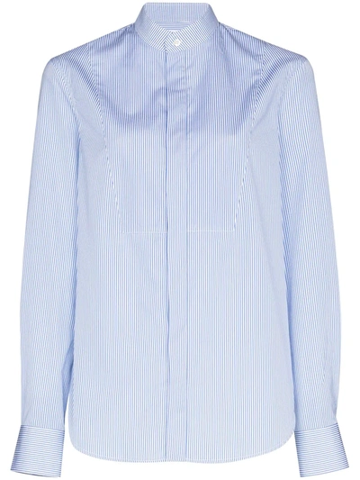 Shop Wardrobe.nyc Stripe Print Cotton Shirt In Blue