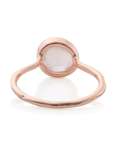 Shop Monica Vinader Siren Stacking Rose Quartz Ring In Pink