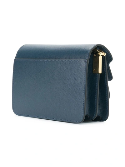 Shop Marni Small Trunk Shoulder Bag In Blue