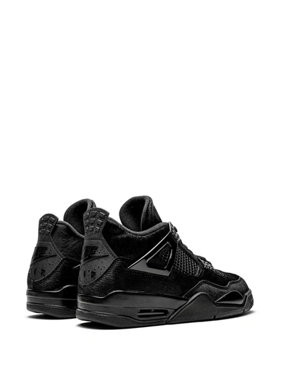 Shop Jordan X Olivia Kim Air  4 Retro "no Cover" Sneakers In Black