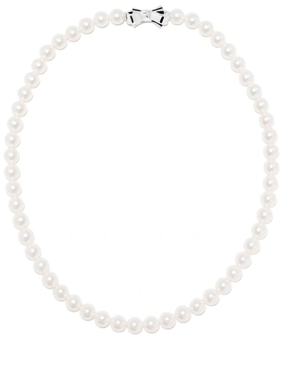 Shop Tasaki 7.5mm Akoya Pearl Choker In Silver