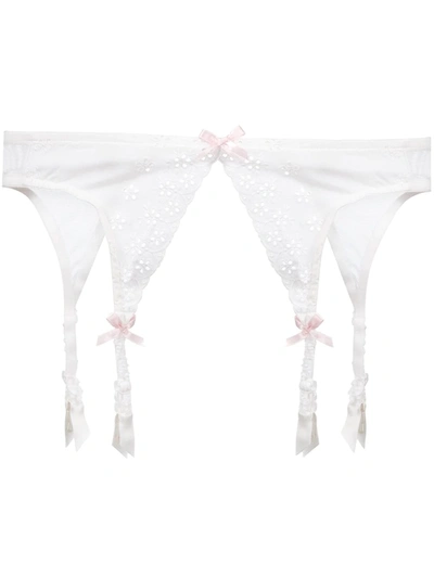 Shop Folies By Renaud Antoinette Suspender Belt In White