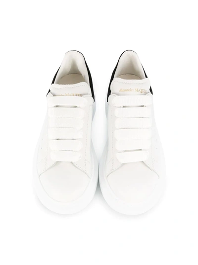 Shop Alexander Mcqueen Oversized Lace-up Sneakers In White