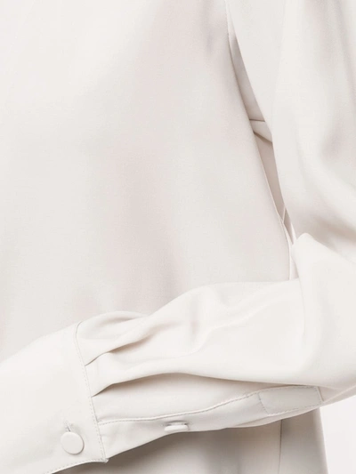 Shop Beaufille V-neck Long-sleeved Blouse In Grey