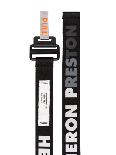 Shop Heron Preston Tape Logo Belt In Black