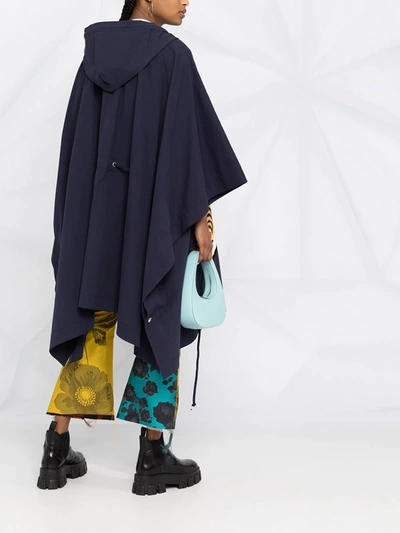 Shop Kenzo X Kansai Yamamoto Tiger Cape Coat In Blue