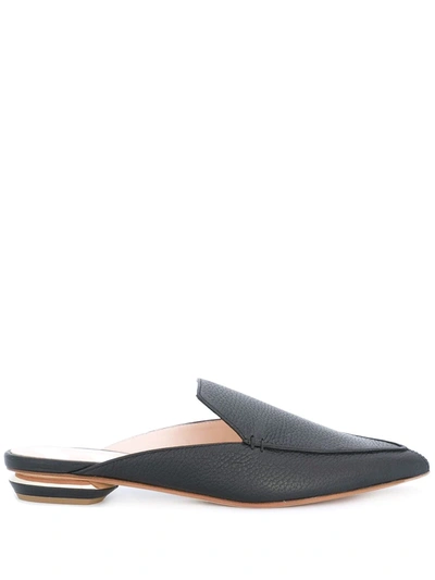 Shop Nicholas Kirkwood Beya Flat Mules 18mm In Black