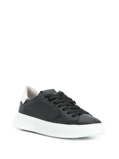 Philippe Model Temple Veau Laced Sneakers In Black