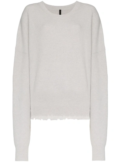 Shop Ben Taverniti Unravel Project Long Sleeve Wool Blend Sweater In Grey