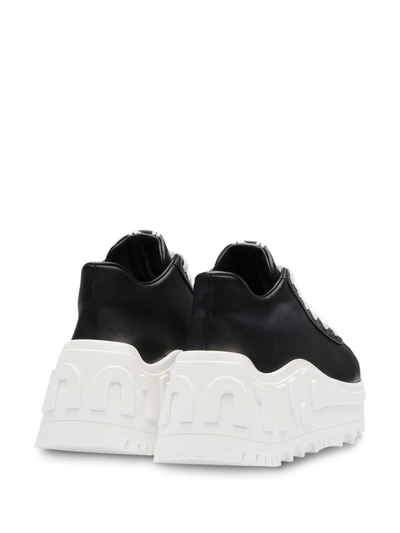 Shop Miu Miu Platform Low-top Sneakers In Black