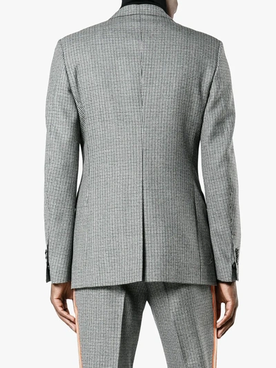 Shop Calvin Klein 205w39nyc Fancy Wool Check Blazer In Grey