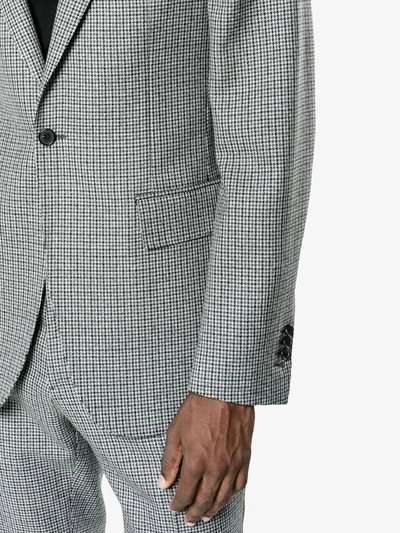 Shop Calvin Klein 205w39nyc Fancy Wool Check Blazer In Grey