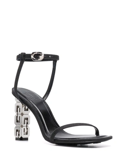 Shop Givenchy G Cube Heel Open-toe Sandals In Black
