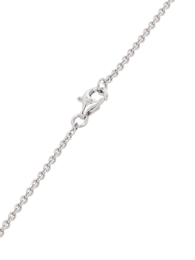 Shay 18k White Gold Love Diamond Necklace In Metallic