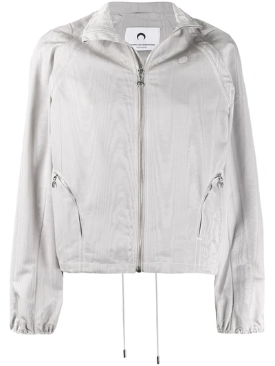 Shop Marine Serre Cropped Bomber Jacket In Neutrals