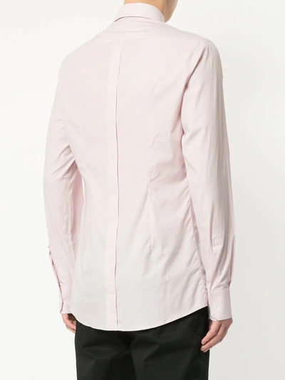 Shop Dolce & Gabbana Pointed Collar Shirt In Pink