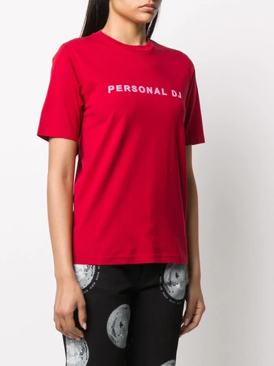 Shop Kirin Personal Dj Print T-shirt In Red