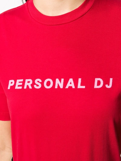 Shop Kirin Personal Dj Print T-shirt In Red