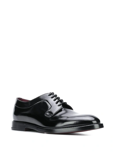 Dolce & Gabbana Brushed Derby Shoes In Black