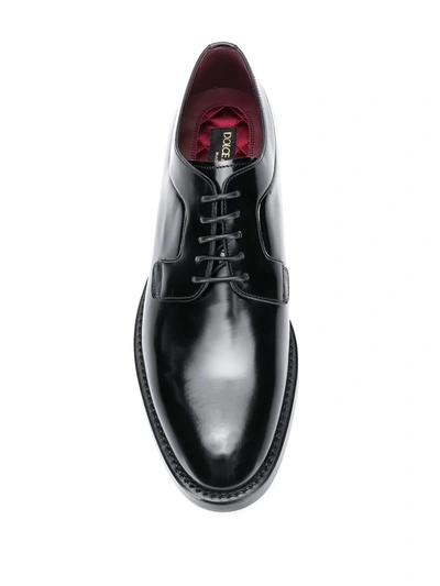 Dolce & Gabbana Brushed Derby Shoes In Black