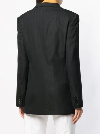 Pre-owned Dolce & Gabbana 2000's Pinstripe Blazer In Black