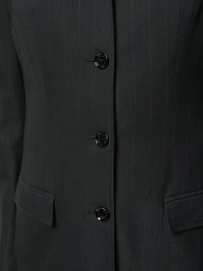 Pre-owned Dolce & Gabbana 2000's Pinstripe Blazer In Black