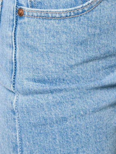 Shop Levi's Frayed Denim Shorts In Blue
