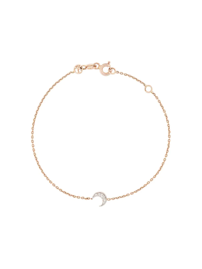 Shop Kismet By Milka 14kt Rose Gold Crescent Moon Diamond Bracelet