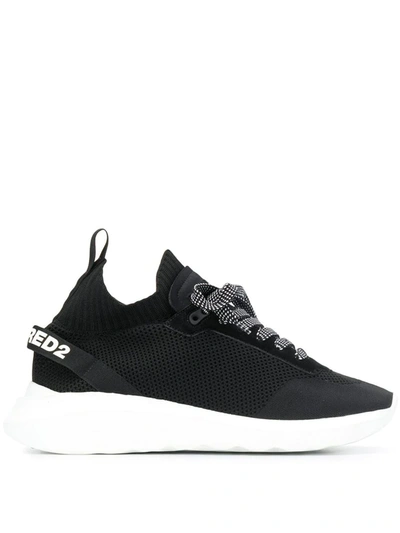 Shop Dsquared2 Mesh Sneakers In Black