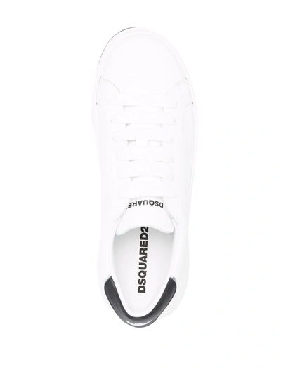Shop Dsquared2 Leaf Logo Low-top Sneakers In White