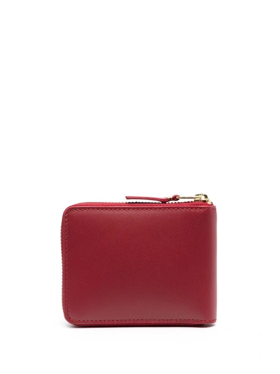Comme Des Garçons All-around Zip Wallet In Red