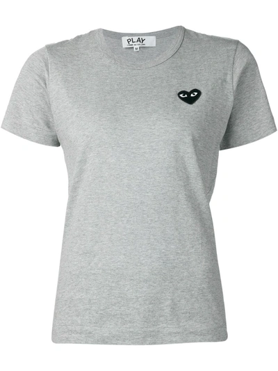 Shop Comme Des Garçons Play 'black Play' T-shirt In Grey