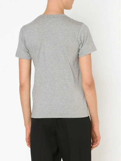 Comme Des Garçons Play Comme Des Garcons Play Grey And Black Small Heart Patch T-shirt In Grey