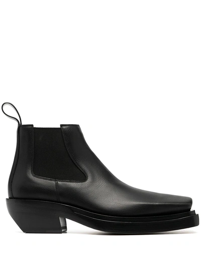 Shop Bottega Veneta Western Style Ankle Boots In Black