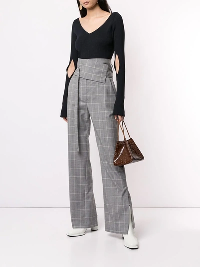 Shop Eudon Choi Carolyn Trousers In Grey