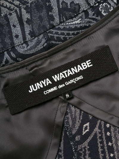 Pre-owned Junya Watanabe Paisley Embroidered Denim Jacket In Blue