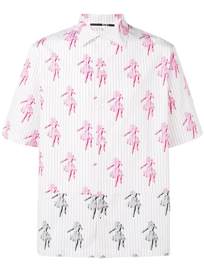 Shop Mcq By Alexander Mcqueen Hula Girl Bowling Shirt In White
