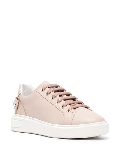 Shop Bally Malya Leather Sneakers In Pink