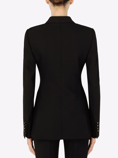Dolce & Gabbana Double-breasted Fitted Suit Jacket In Black