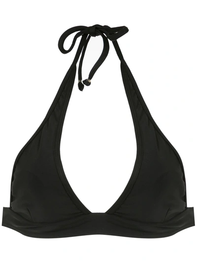 Shop Amir Slama Plain Bikini Top In Black