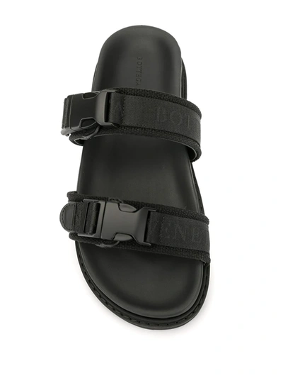 BOTTEGA VENETA BUCKLED SLIDERS - 黑色