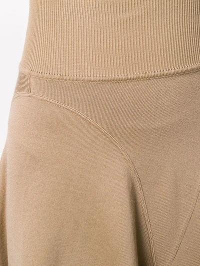 Pre-owned Alaïa Short Godet Skirt In Brown