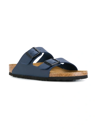 Shop Birkenstock Arizona Flat Sandals In Blue