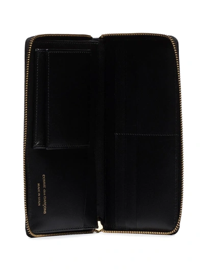 Shop Comme Des Garçons Textured Leather Wallet In Black