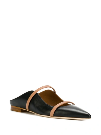 Shop Malone Souliers Strappy Slippers In Black