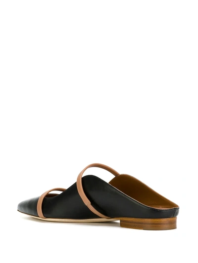 Shop Malone Souliers Strappy Slippers In Black