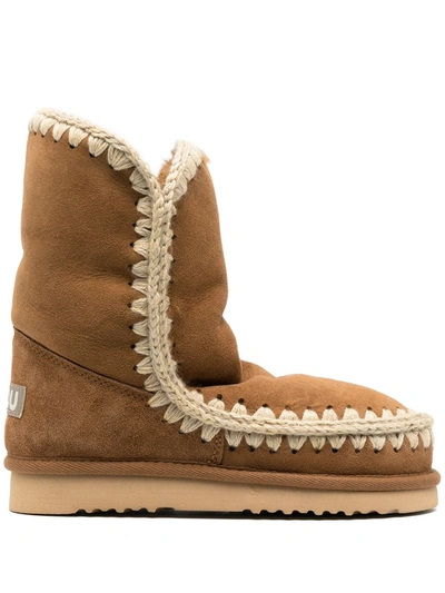 Shop Mou Eskimo 24 Ankle Boots In Brown