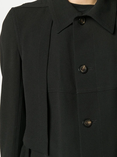 Shop Rick Owens Single-breasted Belted Coat In Black